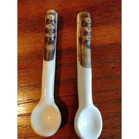 2 Sunflower Coffee Tea Cups Mugs Spoons Handmade Glazed Pottery Studio Crafted - Picture 10 of 11